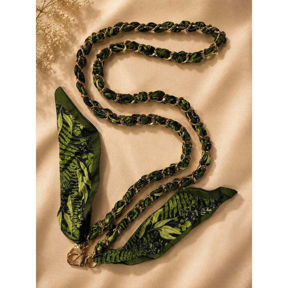 Шнурок на шею «Silk Scarf » — Dark Green