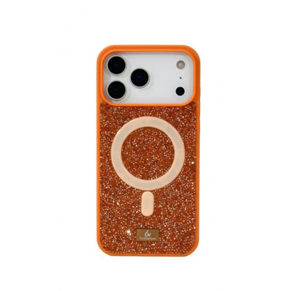 Bling World Rock Case With MagSafe — iPhone 17 Pro Max — Orange