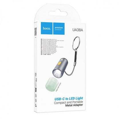 Adapter USB C To LED light — Hoco UA38A  — Gray