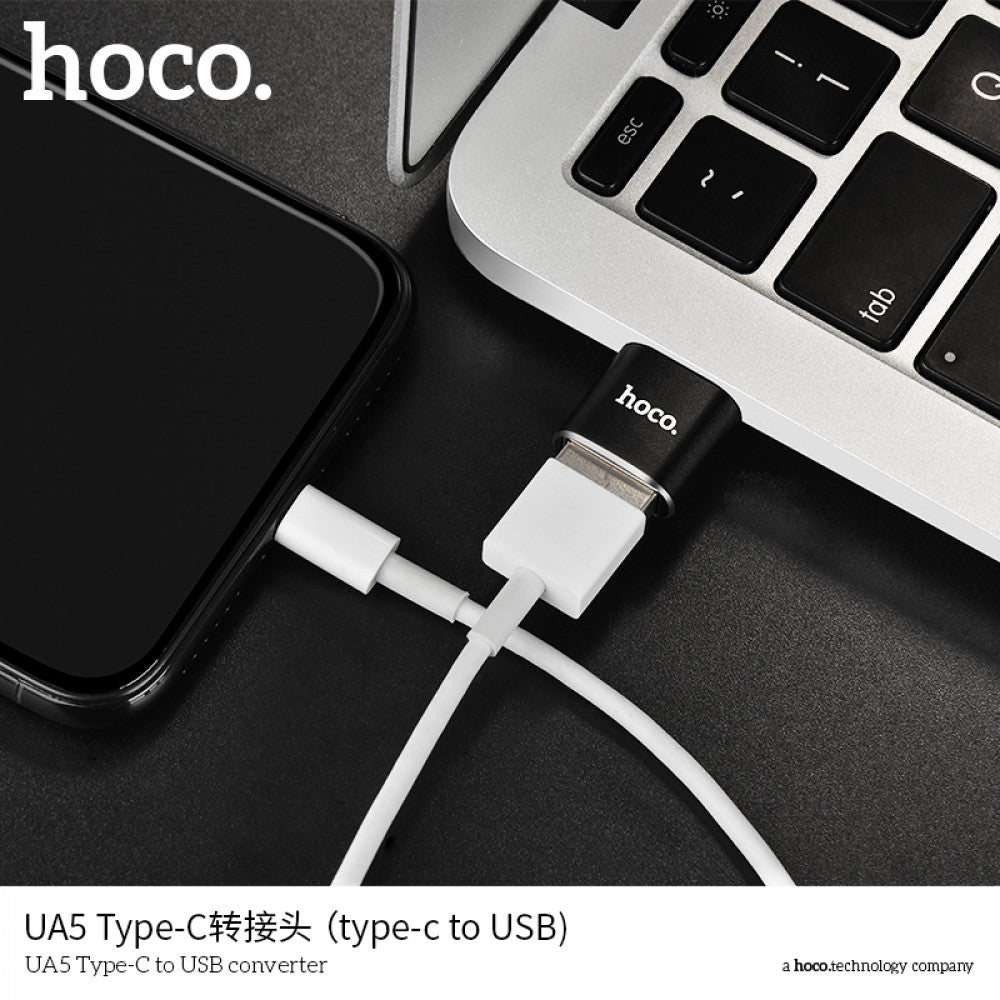 Adapter OTG USB C To USB Hoco UA5 Black