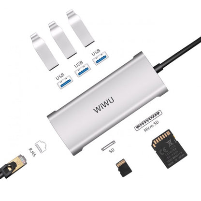 HUB USB C 6 in 1 WiWU Alpha A631STR