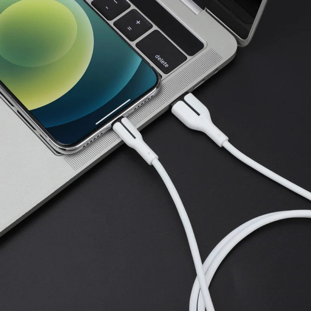 Кабель USB C 3A (1m) Veron SC06 Silicon — Black