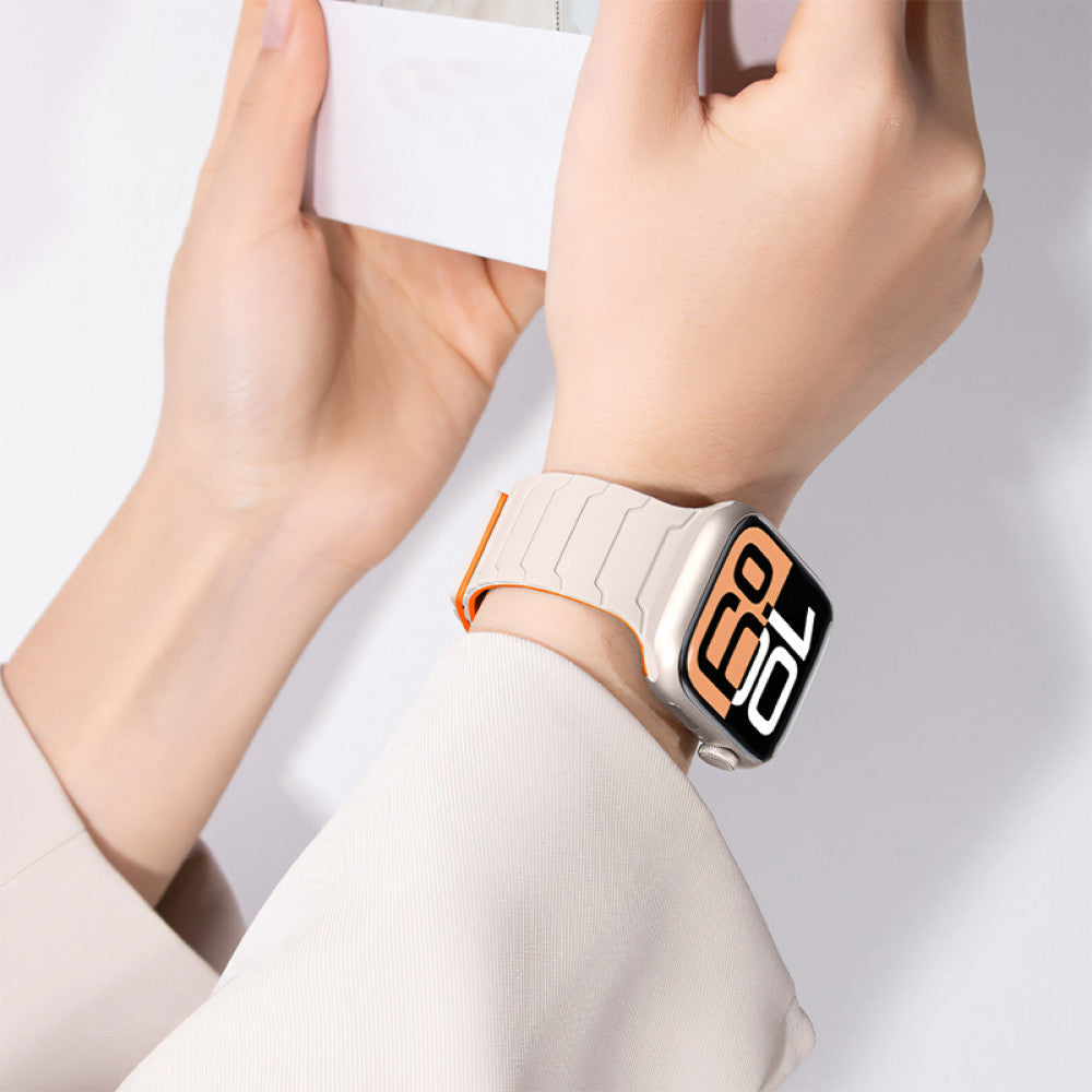 Ремінець Hoco WA39 Apple Watch 38 mm 40 mm 41 mm — Black & Orange