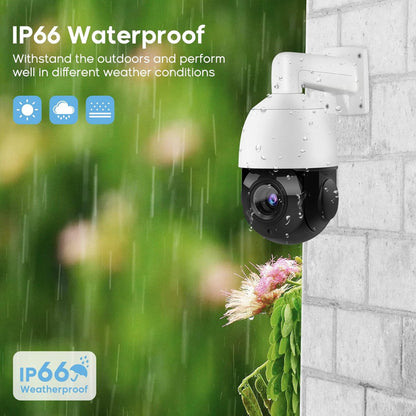 IP Camera 8MP HD-IP POE AI Smart PTZ - Model: PT-IP54F (IP66)