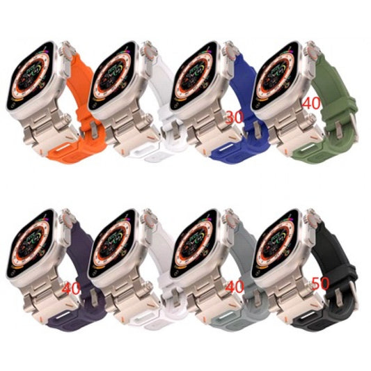 Ремінець T-silicon Apple Watch 42 mm 44 mm 45 mm 49 mm — Black