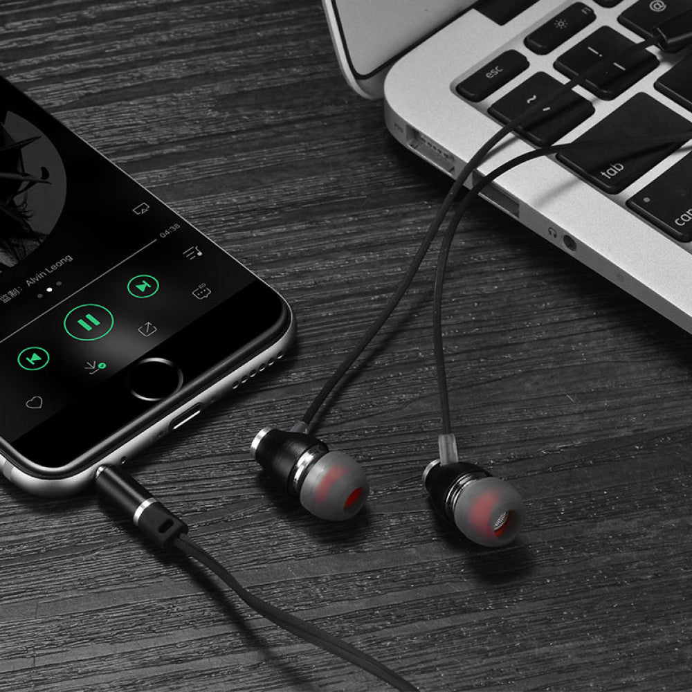 Навушники з мікрофоном 3.5mm  Hoco M28 Ariose — Black