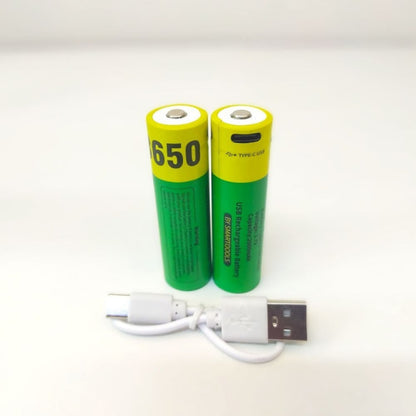 Аккумуляторные батарейки с Type-C разьемом Lithium-ion 2600mAh   18650 (2шт)