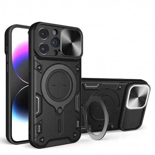 Protective Stand Case iPhone 16 Pro  — Black