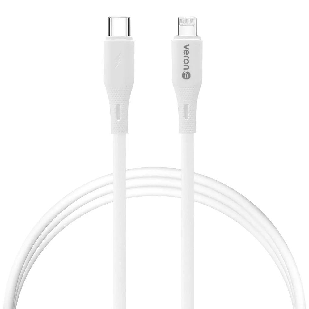 Кабель для зарядки/ даних Silicone Cable USB C to Lightning 27W PD (1m) Veron CL-X82