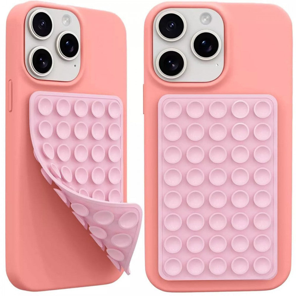 Тримач-присоска для телефону Double Side Silicone — Brown 5*8