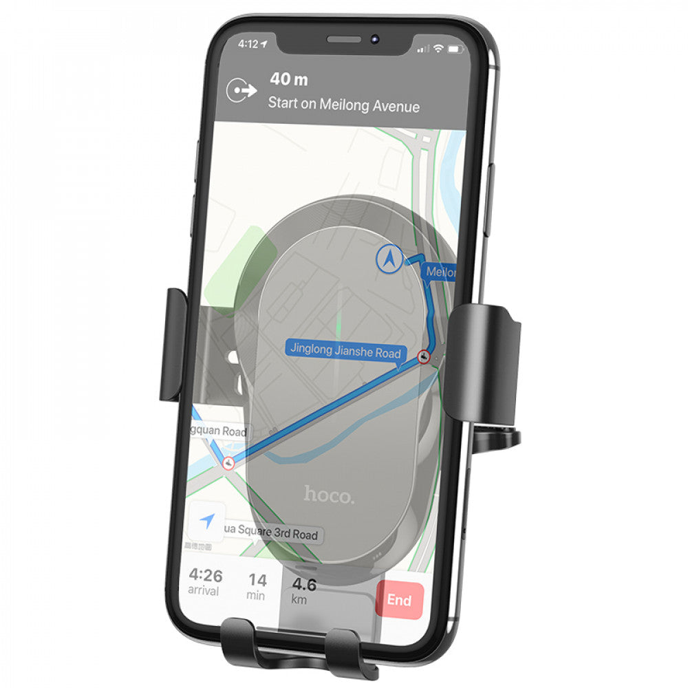Car Holder Hoco CA105 Guide three-axis linkage wireless charging — black