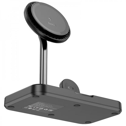 Magnetic Wireless Charger 3 in 1 — Hoco CQ12  — Black