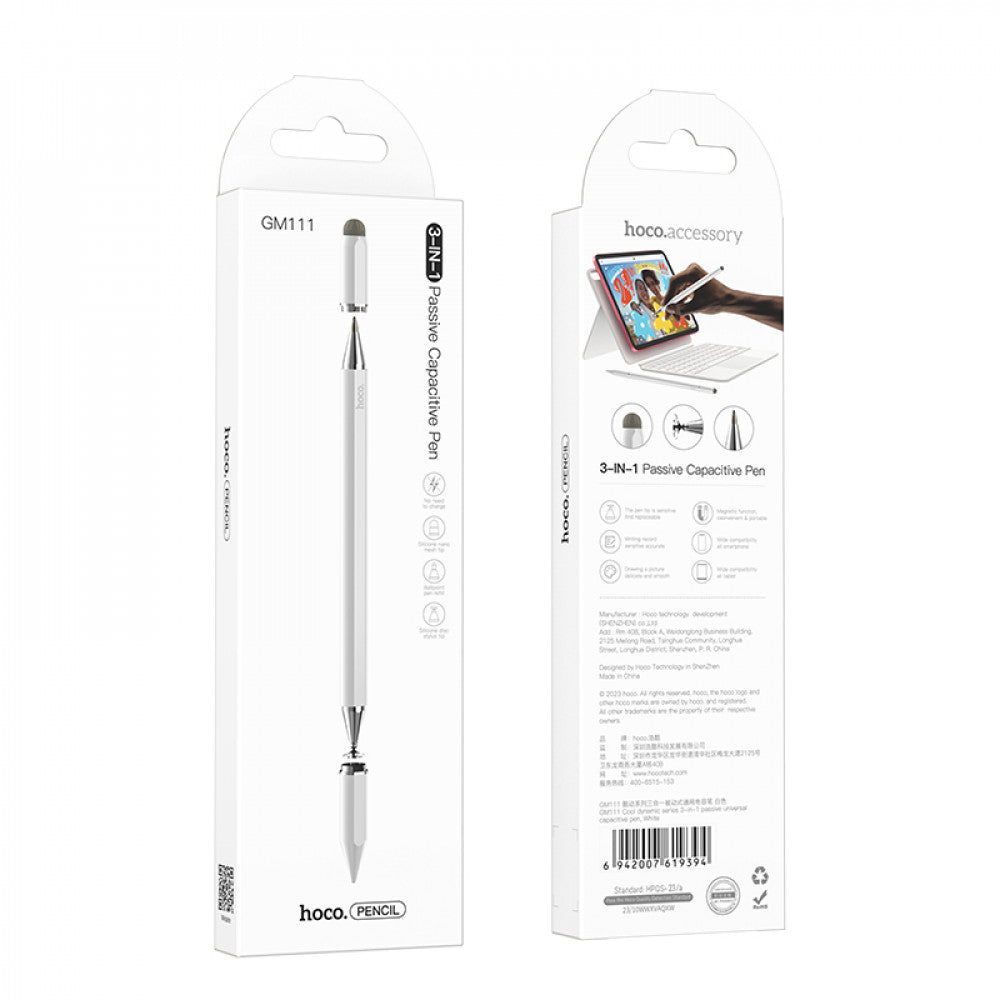 Stylus Pen — Hoco GM111 — White