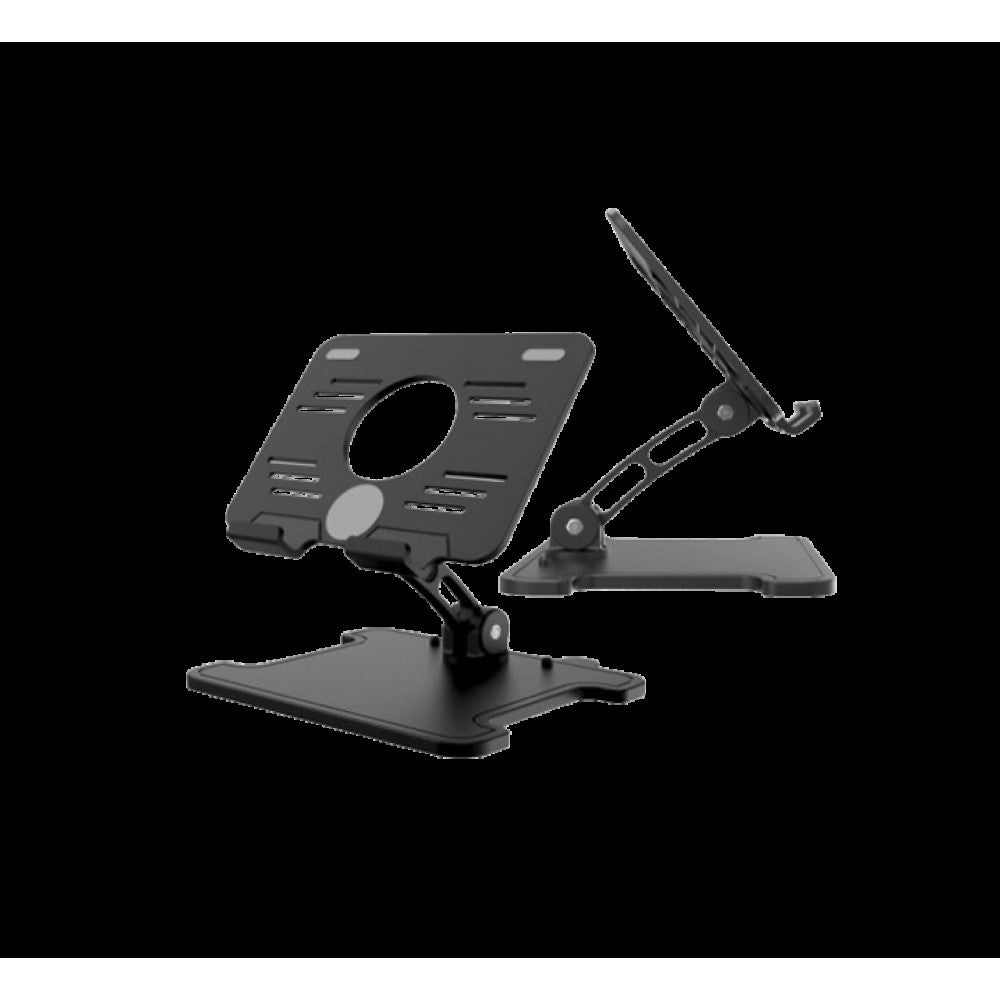 Phone & Tablet Stand — Desktop Biaxial Foldable Metal Grey K-605