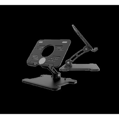 Phone & Tablet Stand — Desktop Biaxial Foldable Metal Grey K-605