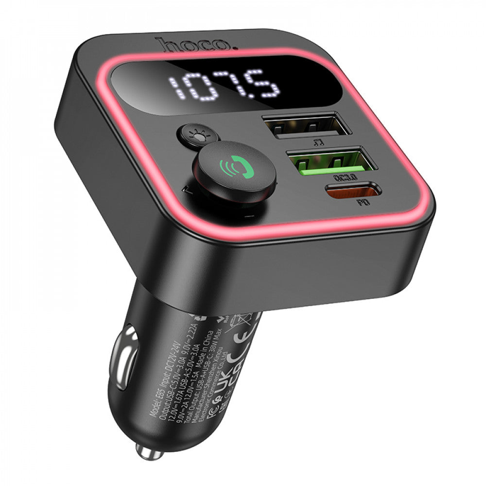 Fm Transmitter MP3 | Car Charger | 3.0A | PD20W | 2U — Hoco E85