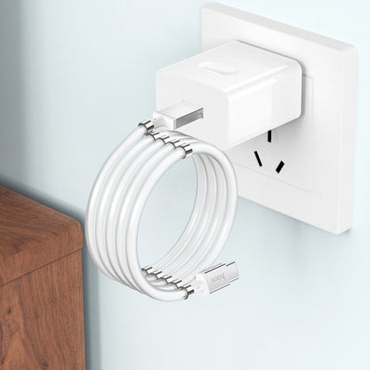 Кабель USB C 2.4A (1m) Hoco U91 Magnetic — White