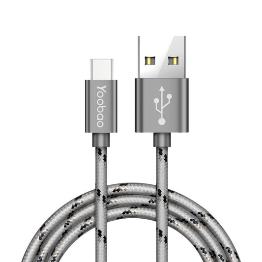 Кабель USB C 2A (1m) Yoobao YB415C — Gray