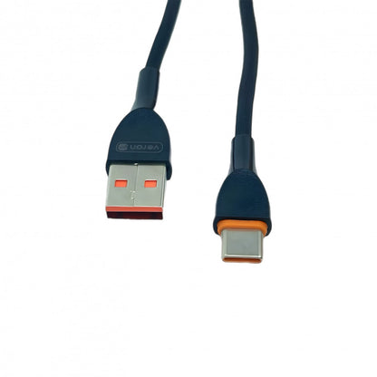 Кабель USB C 3A (1m) Veron SC08 Silicon — Black