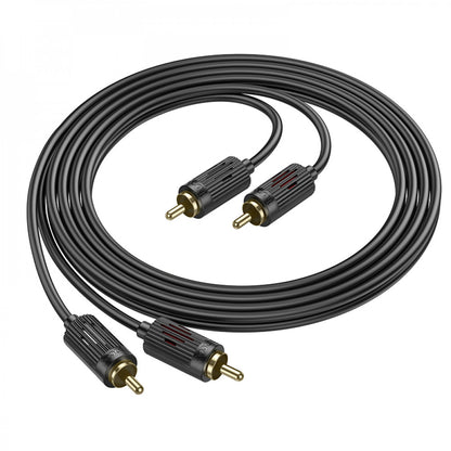 Cable 2 RCA To 2 RCA (1m) Hoco UPA29 — Black