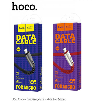 Кабель Micro 2.4A (1.2m) Hoco U58 — Black