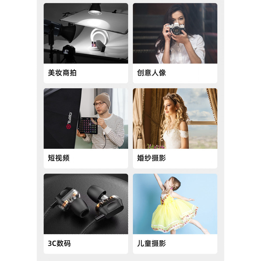 Комплект Soft Box 90см + прожектор +  штатив Tolifo LED KW200B Pro Fill light 220W Bluetooth control 60m 12 special effect