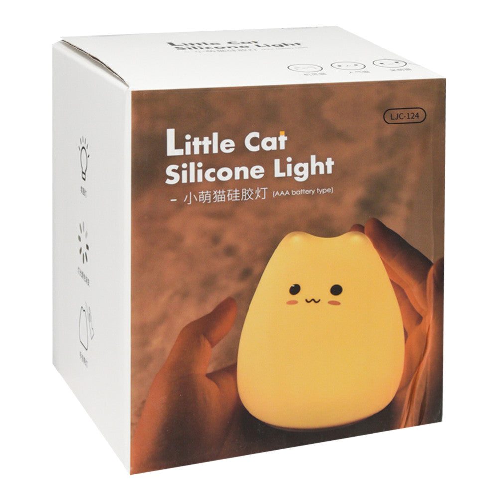 Ночной светильник — Little Cat Silicone LED Light Multicolors — Design 02