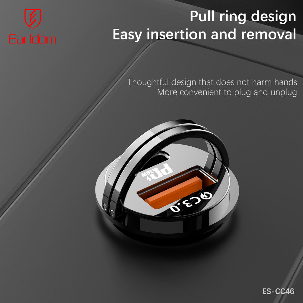 Car Charger 30W 1U 1C Earldom ES-CC46
