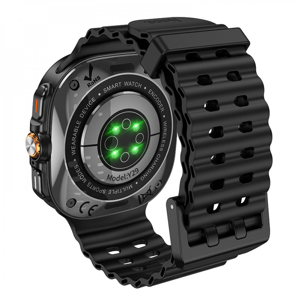 Smart Sports Watch (Call Version) — Hoco Y29 — Black