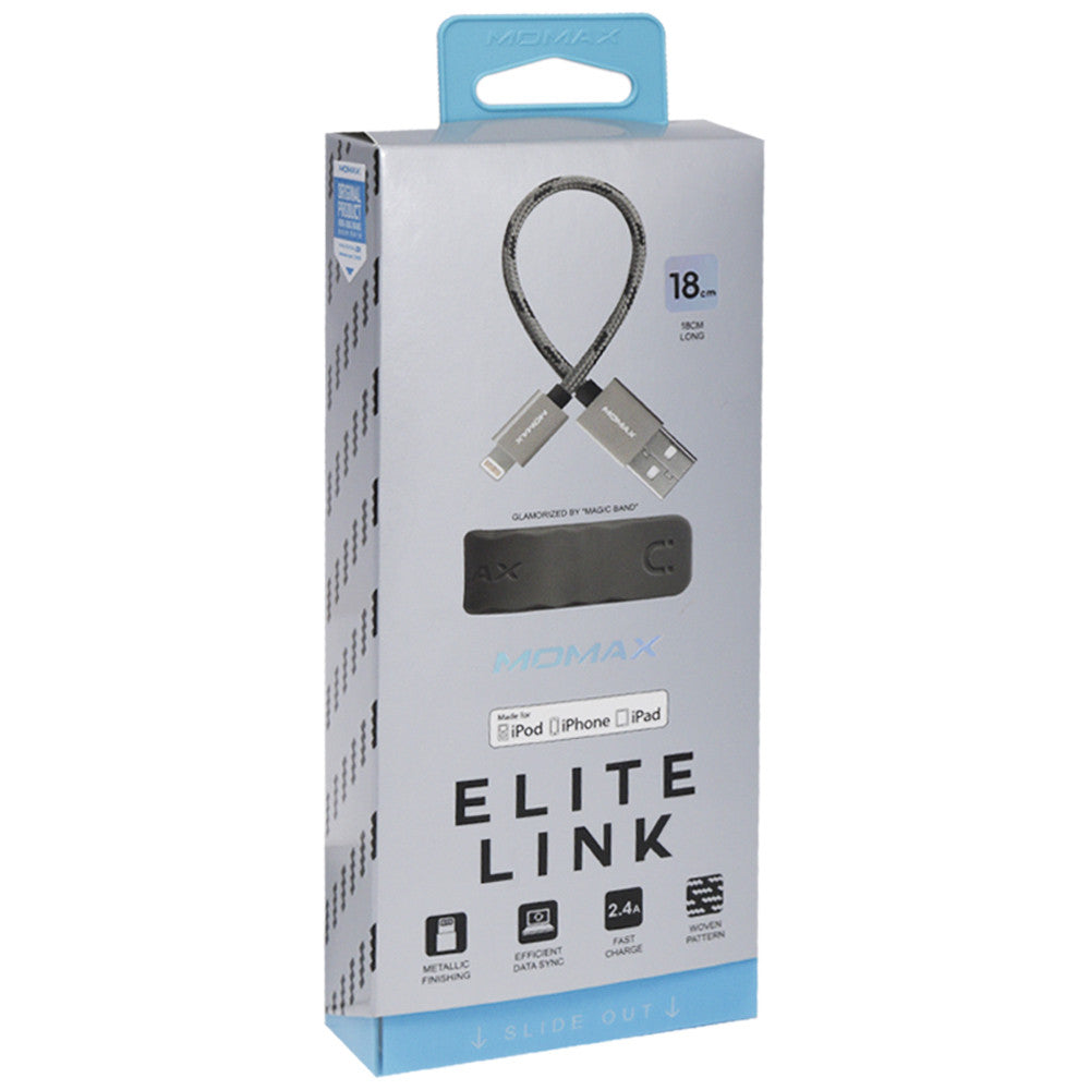 Кабель Lightning 2.4A (0.18m) Momax DL5 - Rose