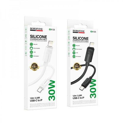 Cable USB C to Lightning 30 W (1m) — Borofone BX123 — White