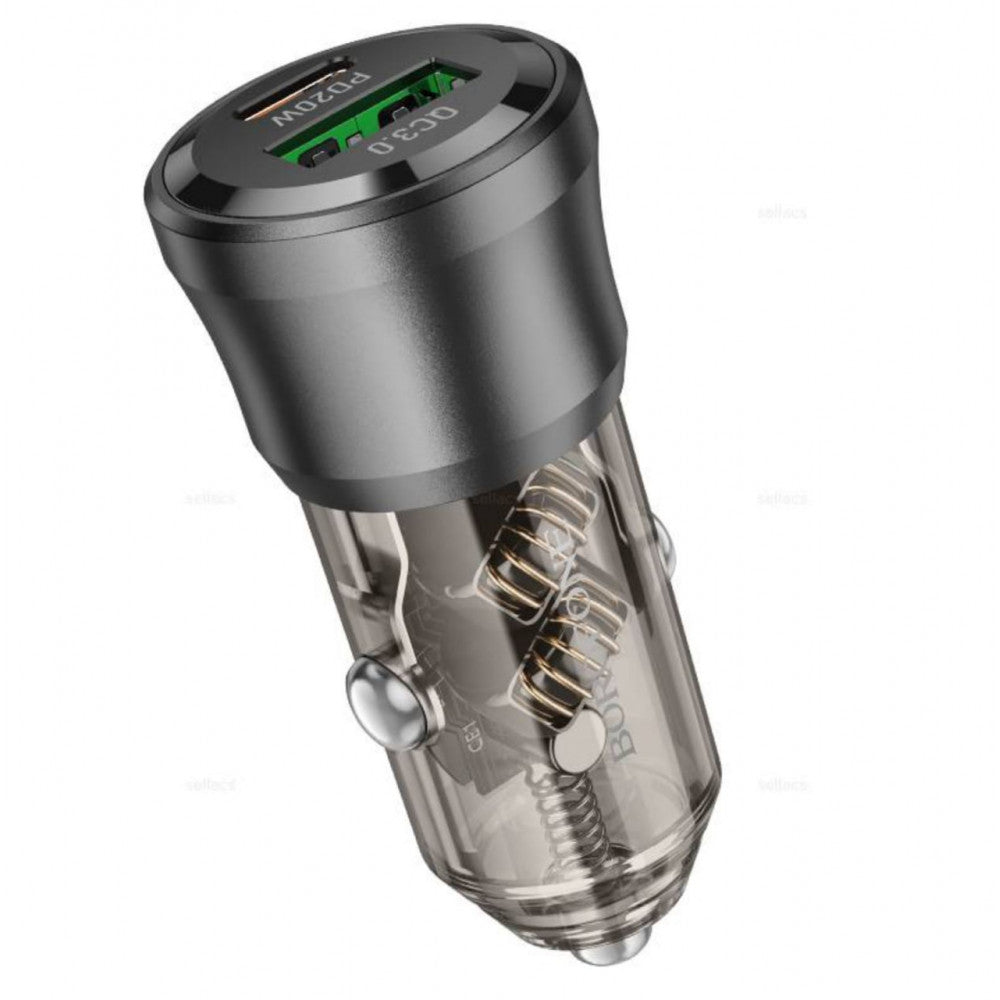 Car Charger | 38W | PD | QC3.0 C to C Cable (1m) — Borofone BZ25