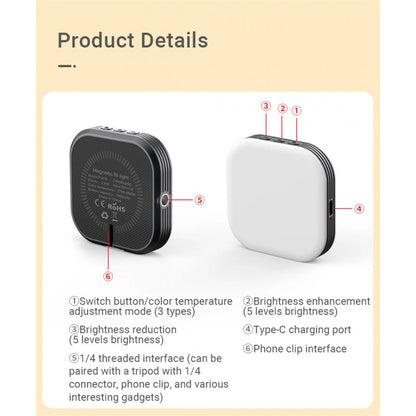 Селфи вспышка аккумуляторная F-622  с MagSafe и прищепкой