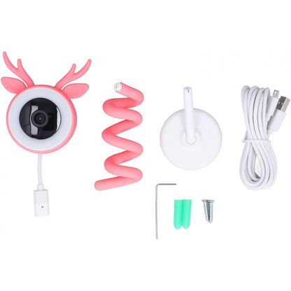 IP Camera Video Baby Monitor 4MP 1440P  — Pink