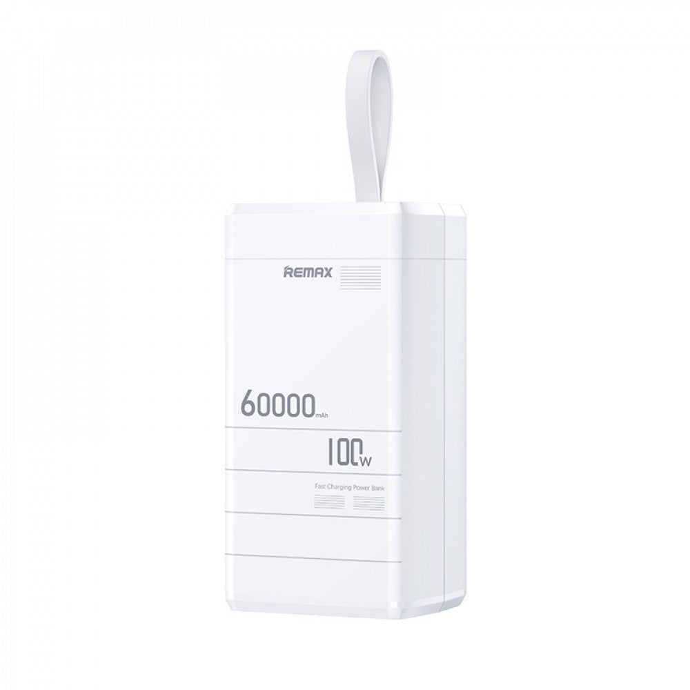 Power Bank 60000 mAh — Remax RPP-650 100W PD+QC Fast charging  — White