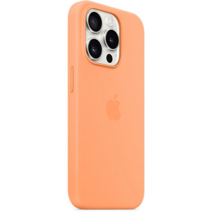 Silicone Case With Magsafe iPhone 15 — Orange Sorbet