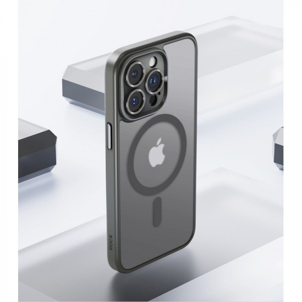 Rock Guard Anti-drop Series TPU Case with Magsafe iPhone 16 Plus — Titanium Gray