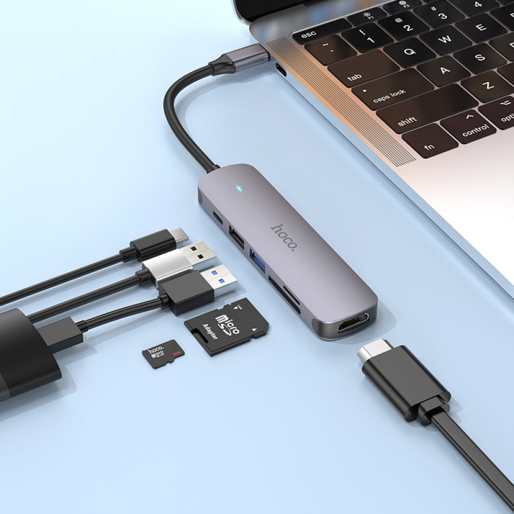 HUB USB C To HDTV ; PD ; 3USB — Hoco HB28