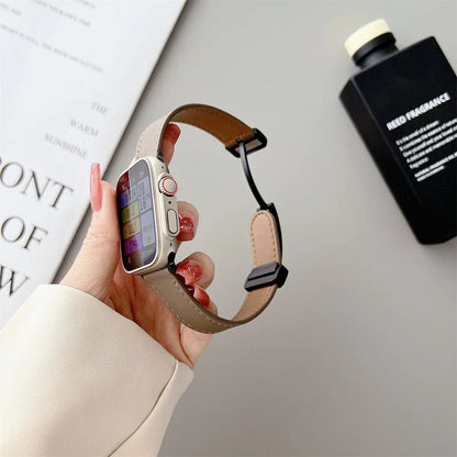 Ремінець Leather Magic Apple Watch 42 mm 44 mm 45 mm 49 mm — Black