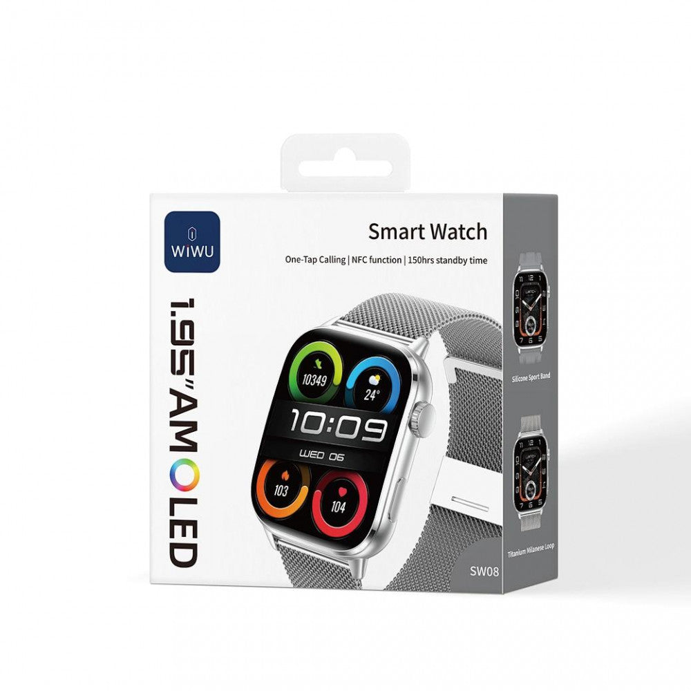 Wiwu SW08 Smart watch  — Silver