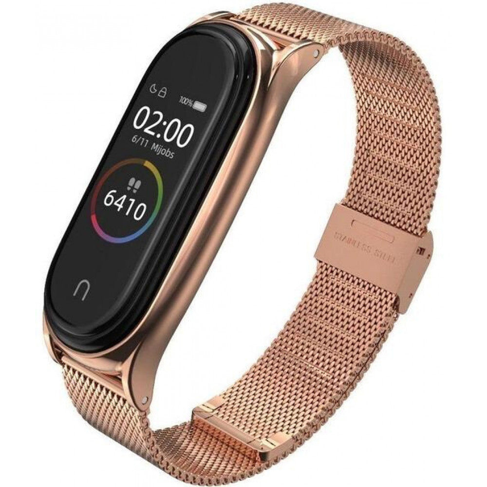 Ремінець Milanese Loop Xiaomi Mi Band 7 — Rose Gold