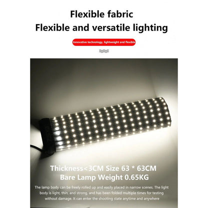 Гнучкий світлодіодний відеосвітло ZSYB JB-200X 200W 3200K-5600K з керуванням через додаток 63 см