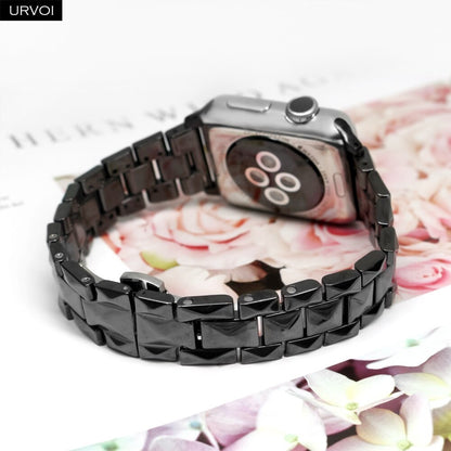 Ремінець Ceramic Rhombus Design Apple Watch 38 mm 40 mm 41 mm — Black