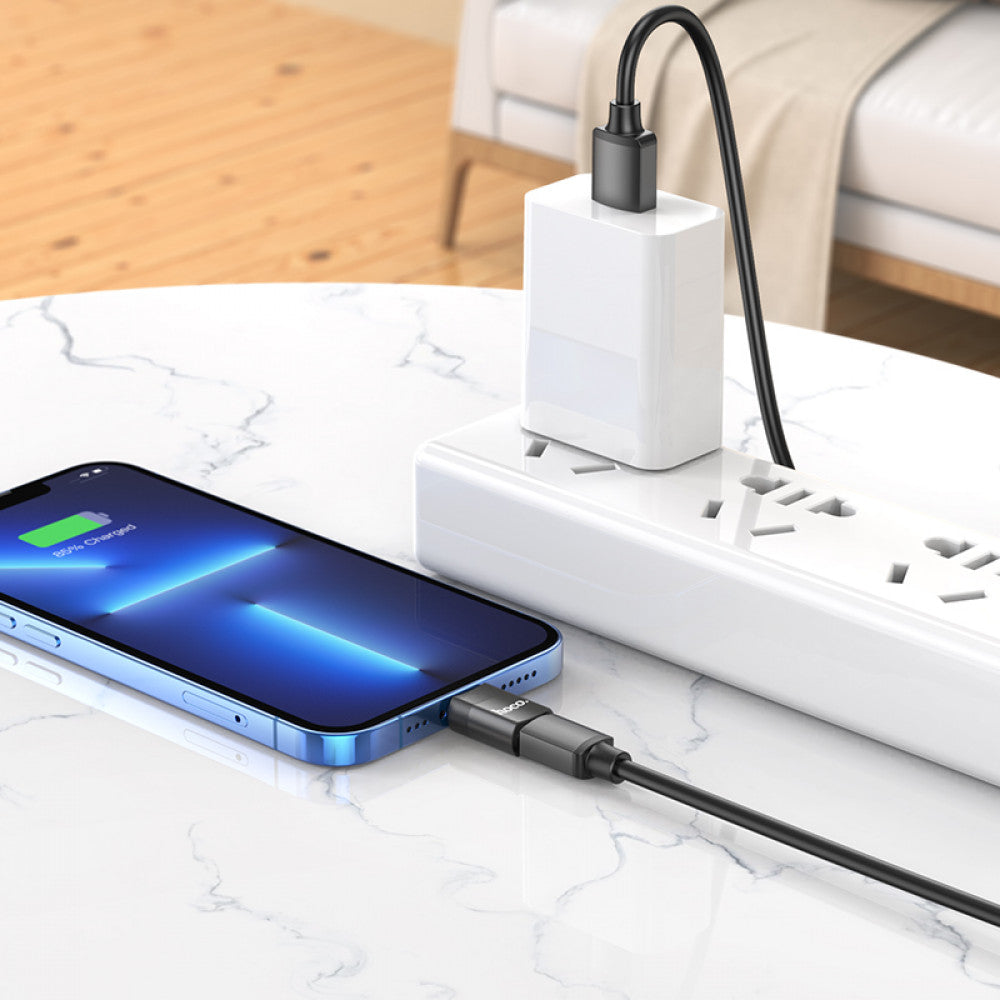 Adapter Lightning To USB C Hoco UA17 — Black