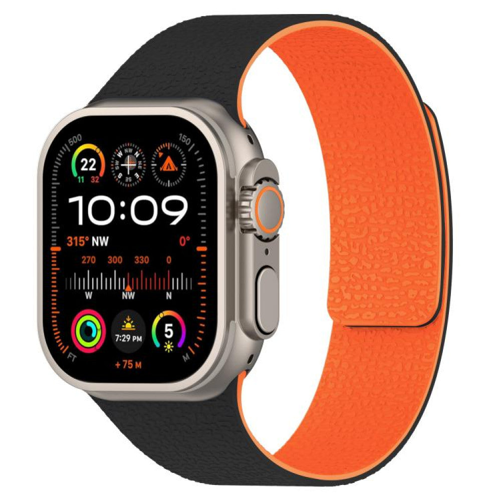 Ремінець Magic Silicon Apple Watch 38 mm 40 mm 41 mm — Black&Orange