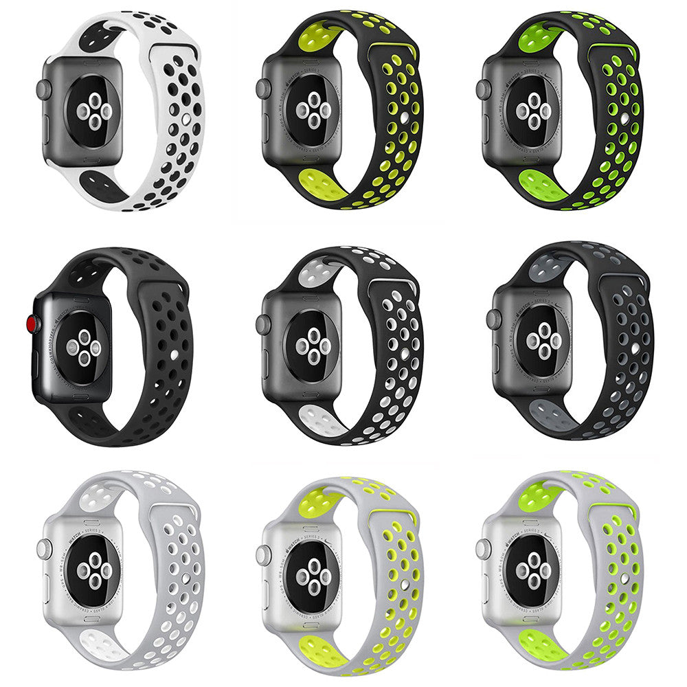 Ремінець Sport Nike Apple Watch 38 mm 40 mm 41 mm — Black & Gray