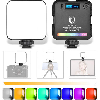 LED-видеосвет В-С6, RGB, 6 Вт LED 45 шт., цветовая температура 2500-9000 К КРИ95+ аккумулятор 2000 мА·ч