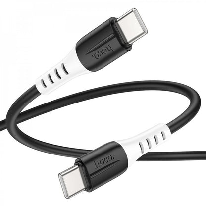 Кабель USB C to C 60W (1m) Hoco X82 Silicone — Black