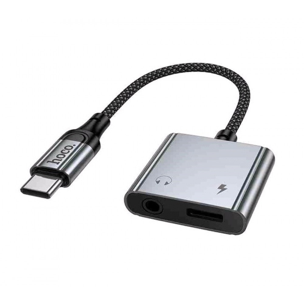 Адаптер USB-C — USB-C+3,5 мм — Hoco UPA34