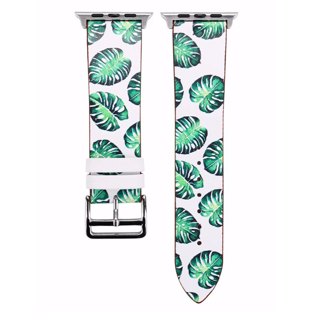 Ремінець Leather Series Flower Pattern Apple Watch 38 mm 40 mm 41 mm — Fresh Leaves